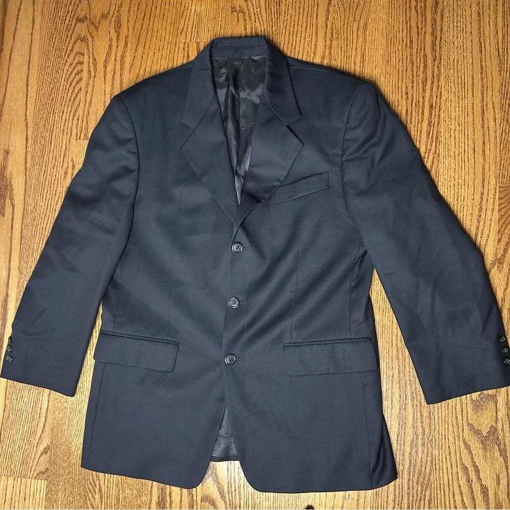 Claudio Morelli Mens Blazer Career Suit Single Breasted Pure Wool Size 40 Navy